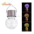 Shinedo Hanging Led Solar Powered Crackle Gass Ball Light for Garden Park Tree Outdoor Fence